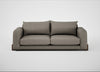 Nuvola 4 Seater Sofa Broad Weave Pebble / Walnut Stained