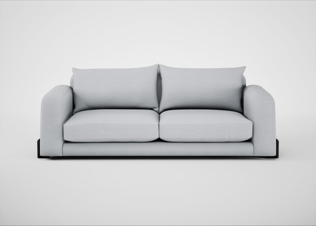 Nuvola 4 Seater Sofa Broad Weave Tin / Black