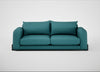 Nuvola 4 Seater Sofa Brushed Cotton Cadet / Black
