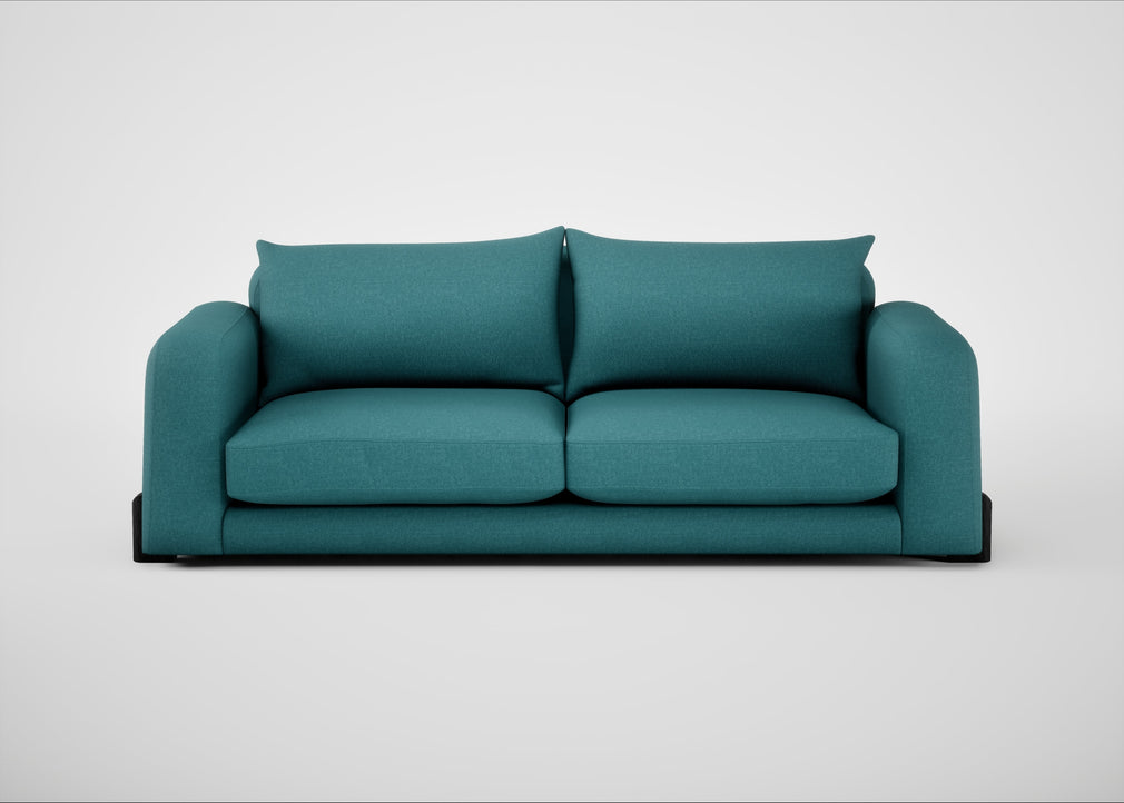 Nuvola 4 Seater Sofa Brushed Cotton Cadet / Black
