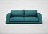 Nuvola 4 Seater Sofa Brushed Cotton Cadet / Walnut Stained