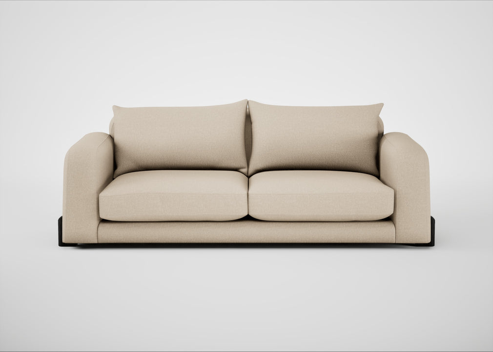 Nuvola 4 Seater Sofa Brushed Cotton Oat / Black