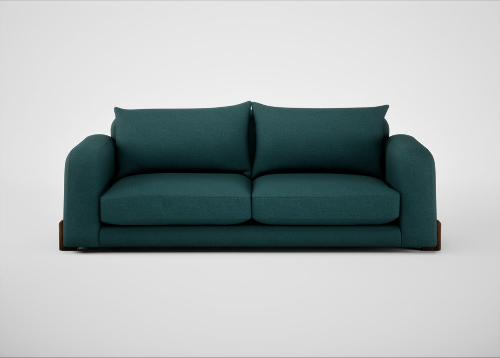 Nuvola 4 Seater Sofa Brushed Cotton Pine / Walnut Stained