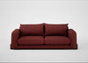 Nuvola 4 Seater Sofa Capelo Linen-Cotton Etruscan Red / Black