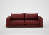 Nuvola 4 Seater Sofa Capelo Linen-Cotton Etruscan Red / Natural