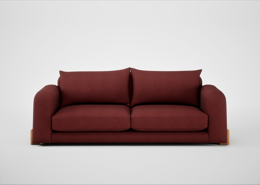 Nuvola 4 Seater Sofa Capelo Linen-Cotton Etruscan Red / Natural