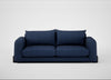 Nuvola 4 Seater Sofa Capelo Linen-Cotton Inkspot / Black