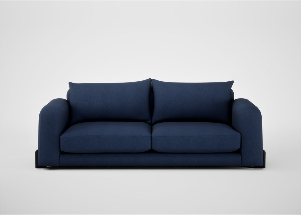Nuvola 4 Seater Sofa Capelo Linen-Cotton Inkspot / Black