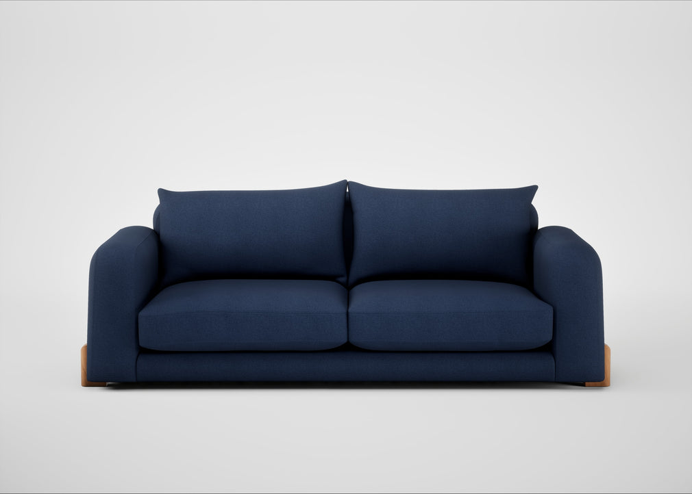 Nuvola 4 Seater Sofa Capelo Linen-Cotton Inkspot / Natural