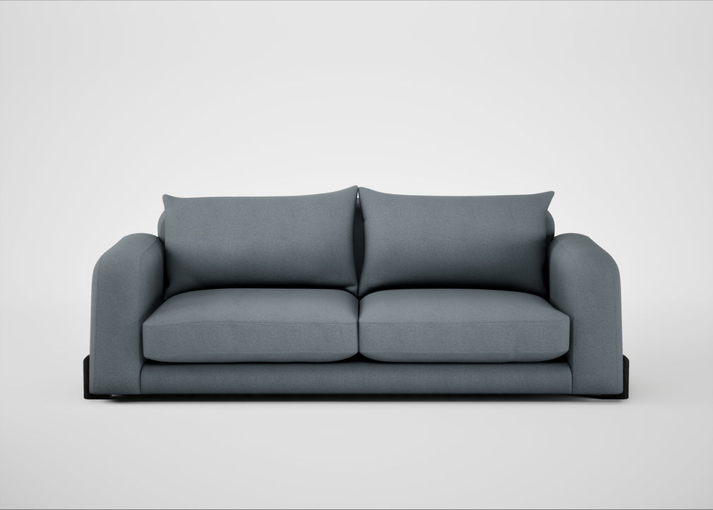Nuvola 4 Seater Sofa Capelo Linen-Cotton Mineral / Black