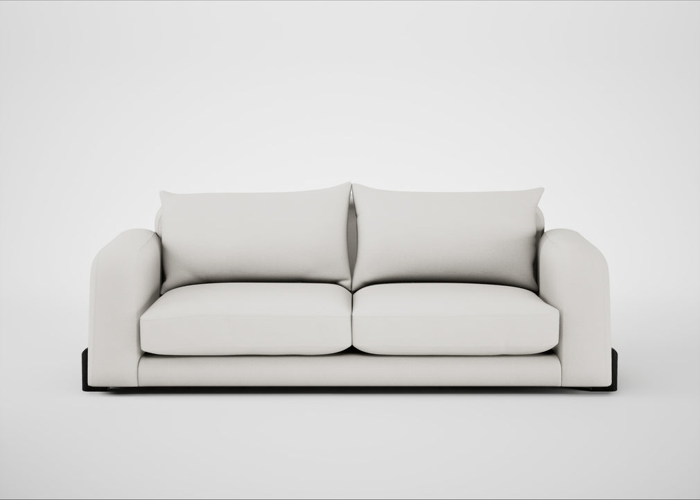 Nuvola 4 Seater Sofa Capelo Linen-Cotton Sea Salt / Black