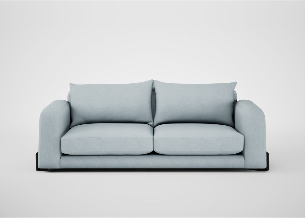 Nuvola 4 Seater Sofa Capelo Linen-Cotton Sea Shanty / Black