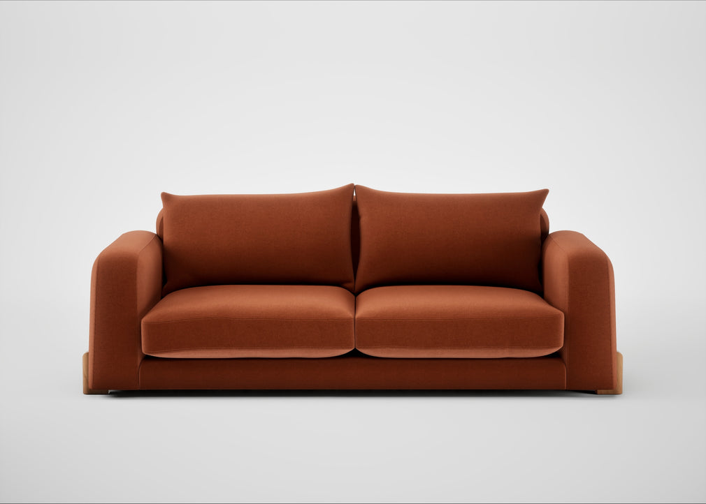 Nuvola 4 Seater Sofa Cotton Velvet Russet / Natural