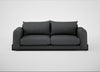 Nuvola 4 Seater Sofa Melton Wool Granite / Black