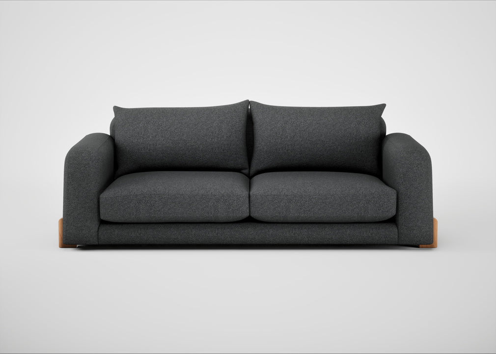 Nuvola 4 Seater Sofa Melton Wool Granite / Natural
