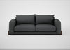 Nuvola 4 Seater Sofa Melton Wool Granite / Walnut Stained