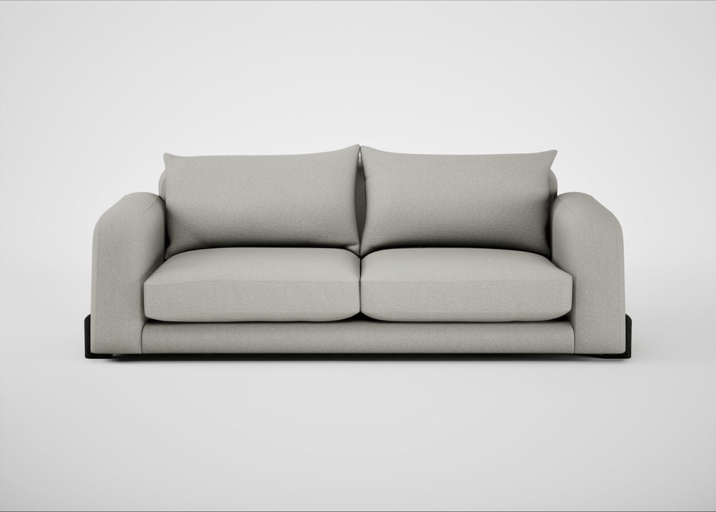 Nuvola 4 Seater Sofa Melton Wool Limestone / Black