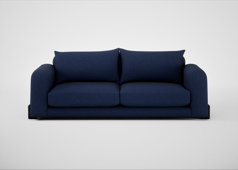 Nuvola 4 Seater Sofa Melton Wool New Navy / Black