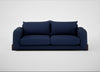 Nuvola 4 Seater Sofa Melton Wool New Navy / Walnut Stained