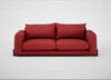 Nuvola 4 Seater Sofa Melton Wool Red Oxide / Black