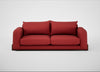 Nuvola 4 Seater Sofa Melton Wool Red Oxide / Walnut Stained