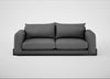 Nuvola 4 Seater Sofa Melton Wool Shale / Black