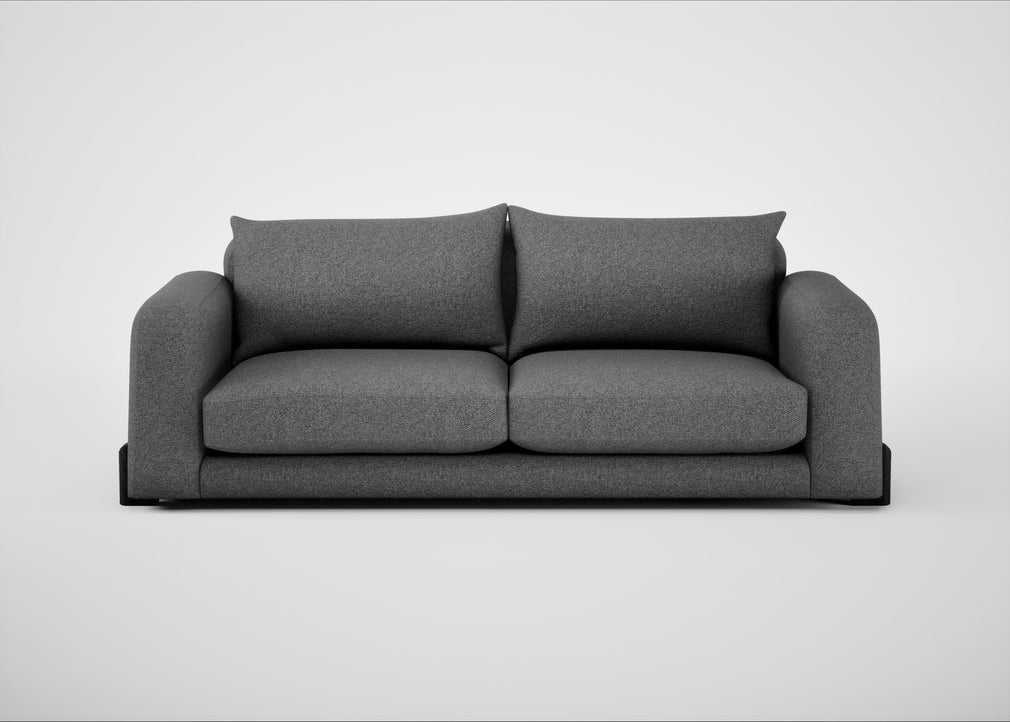 Nuvola 4 Seater Sofa Melton Wool Shale / Black