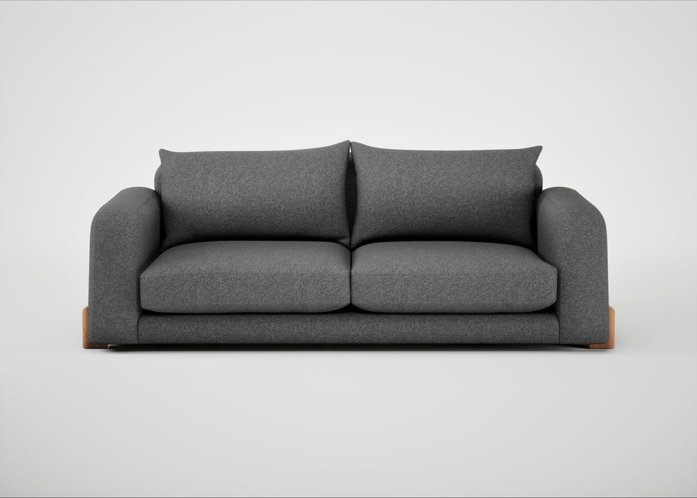 Nuvola 4 Seater Sofa Melton Wool Shale / Natural