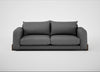 Nuvola 4 Seater Sofa Melton Wool Shale / Walnut Stained