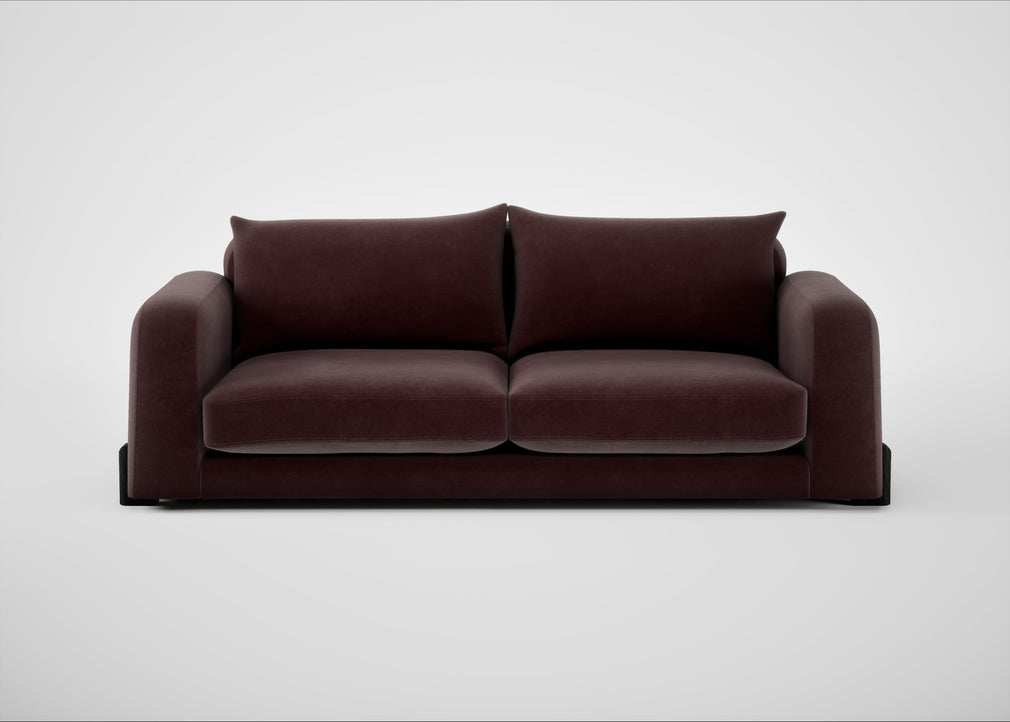 Nuvola 4 Seater Sofa Smart Luxe Velvet Acorn / Black