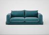 Nuvola 4 Seater Sofa Smart Luxe Velvet Airforce Blue / Walnut Stained