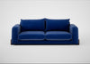 Nuvola 4 Seater Sofa Smart Luxe Velvet Azure / Walnut Stained
