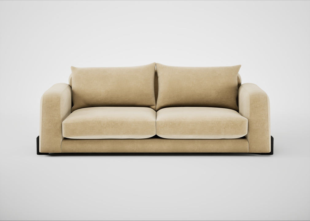 Nuvola 4 Seater Sofa Smart Luxe Velvet Biscuit / Black