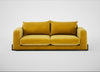 Nuvola 4 Seater Sofa Smart Luxe Velvet Canary / Black