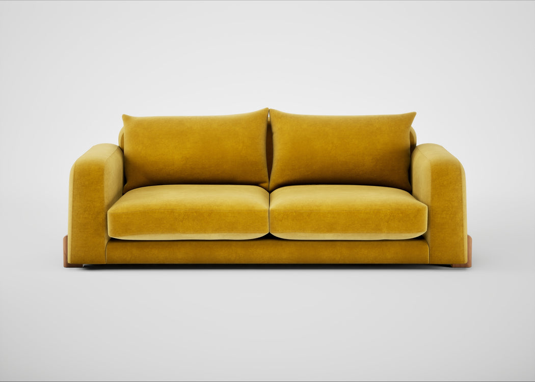 Nuvola 4 Seater Sofa Smart Luxe Velvet Canary / Natural