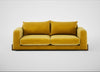 Nuvola 4 Seater Sofa Smart Luxe Velvet Canary / Walnut Stained