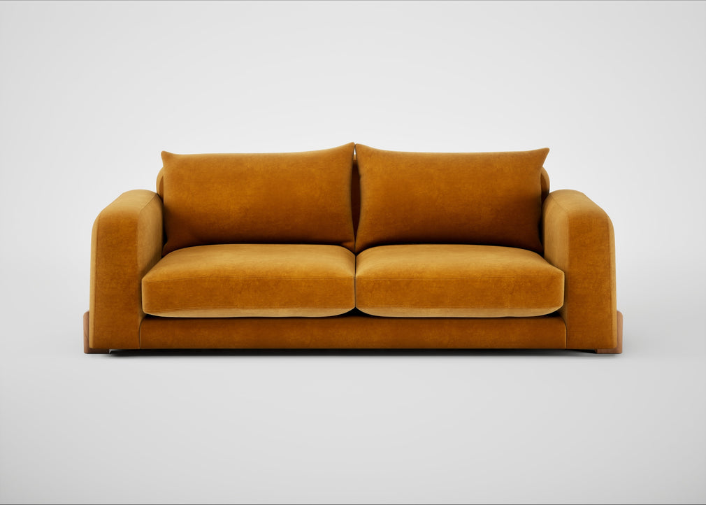 Nuvola 4 Seater Sofa Smart Luxe Velvet Cognac / Natural