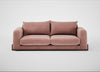 Nuvola 4 Seater Sofa Smart Luxe Velvet Dusky Pink / Walnut Stained