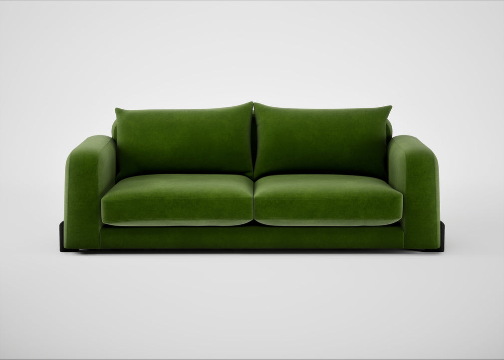 Nuvola 4 Seater Sofa Smart Luxe Velvet Grass / Black