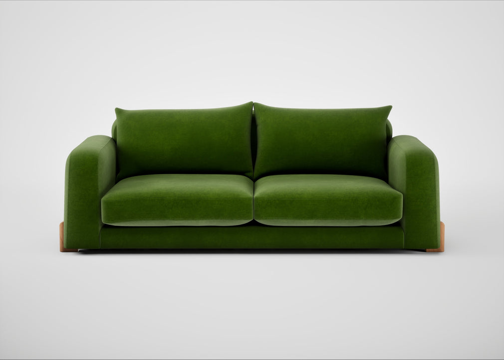 Nuvola 4 Seater Sofa Smart Luxe Velvet Grass / Natural