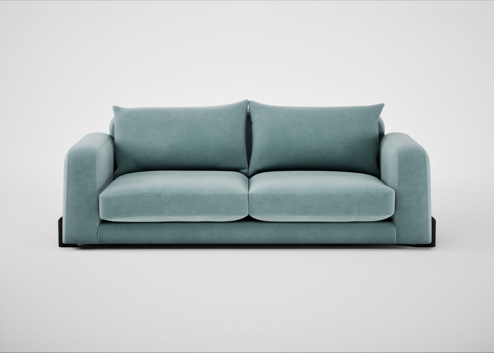 Nuvola 4 Seater Sofa Smart Luxe Velvet Mineral Blue / Black