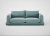 Nuvola 4 Seater Sofa Smart Luxe Velvet Mineral Blue / Walnut Stained