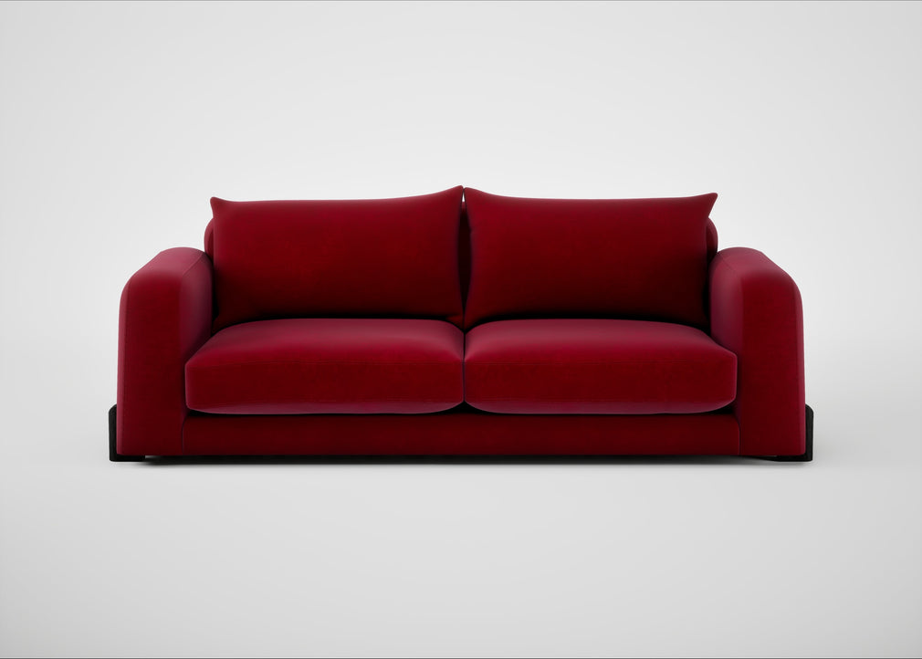 Nuvola 4 Seater Sofa Smart Luxe Velvet Mulberry / Black