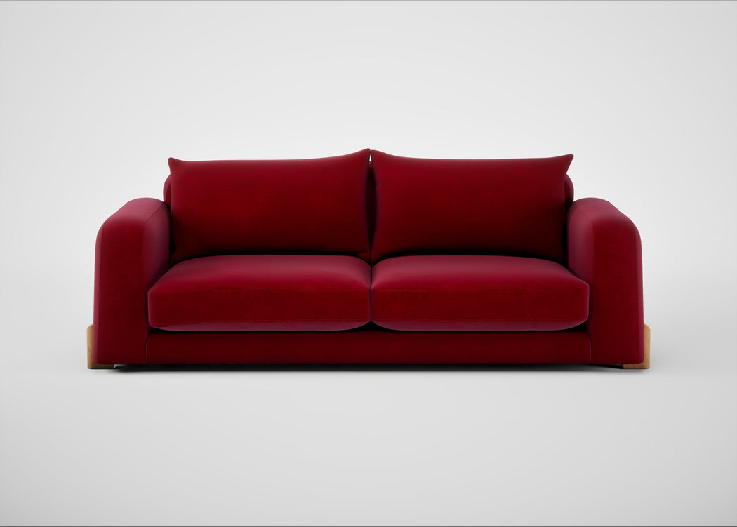 Nuvola 4 Seater Sofa Smart Luxe Velvet Mulberry / Natural