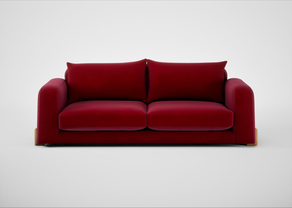 Nuvola 4 Seater Sofa Smart Luxe Velvet Mulberry / Natural