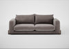 Nuvola 4 Seater Sofa Smart Luxe Velvet Mushroom / Walnut Stained