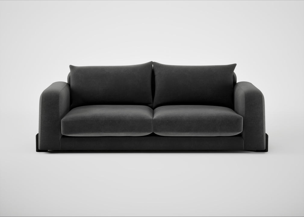 Nuvola 4 Seater Sofa Smart Luxe Velvet Nickel / Black