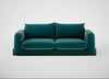 Nuvola 4 Seater Sofa Smart Luxe Velvet Ocean Green / Black