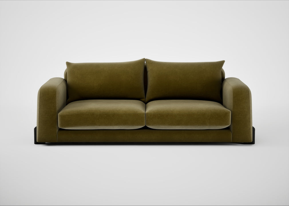 Nuvola 4 Seater Sofa Smart Luxe Velvet Peridot / Black