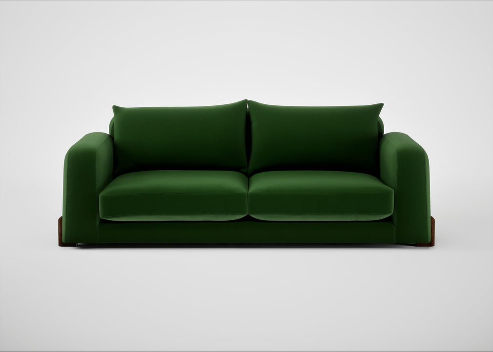 Nuvola 4 Seater Sofa Smart Velvet Forest / Walnut Stained